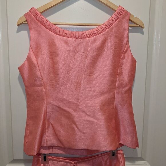 NWOT Stunning Kasper Pink Jackie O Style Top and Pencil Skirt Co-Ord Set - Picture 6 of 9